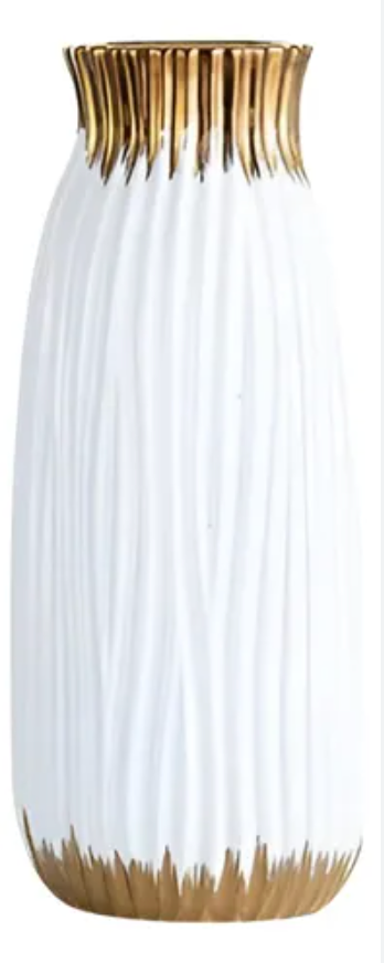 Florero de centro blanco